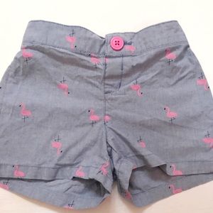 Gymboree Outlet chambray flamingo shorts
